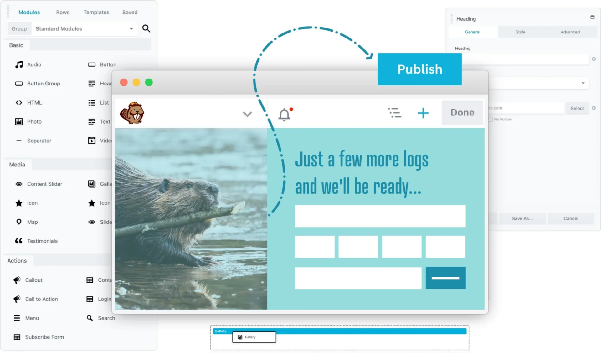 Beaver pour construire un site