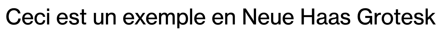 exemple Neue Haas Grotesk