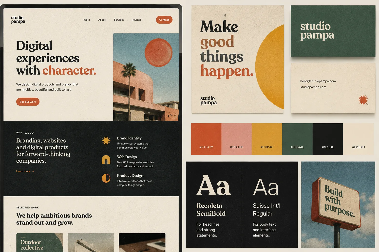 Webdesign et graphisme vintage en 2026